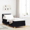 VidaXL Pat boxspring cu saltea cu saltea Negru 80 x 200 cm țesătură 3338953