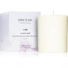 ester & erik scented candle danish pear & white blossom (no. 04) lumânare parfumată Refil 350 g