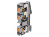 Conector &Icirc;mbinare Șine 3 Borne Gri Push-in 0.5-16mm&sup2;