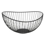Fructieră metalică neagră cu model ondulat, 29,5x29x13 cm, CMCLASS