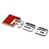 Emblema Crom RS3 Portbagaj Spate Audi, Metal, 10cm, Autoadeziva