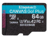 Cumpara ieftin Card de memorie Kingston Canvas Go! Plus,MicroSDXC, 64GB, UHS-I, Class 10, U3, V30, A2 + Adaptor microSD