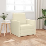 VidaXL Canapea pat 2 &icirc;n 1 crem 74x77x81 cm din piele sintetică