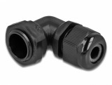 Garnitura de etansare a cablului PG13,5 unghi 90 grade Negru, Delock 60298