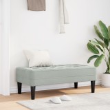 Banca Gossi Gri Deschis 113 cm Catifea, Sezut 2 Persoane, Interior, Cadru Lemn, Design Minimalist