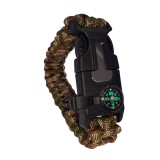 Bratara supravietuire IdeallStore&reg;, Military Surplus, paracord, 26 cm, camuflaj