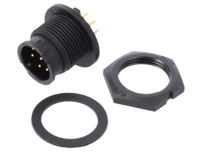 Conector circular soclu B, 8 pini, IP67