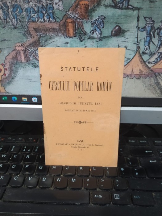 Statutul Cercului Popular Roman Iasi 1911