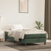 Saltea de pat cu arcuri, verde &icirc;nchis, 90x200x20 cm, catifea GartenMobel Dekor, vidaXL