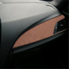 Folie auto colantare trimuri, model piele maro, 100 x 45cm