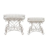 Set doua jardiniere din fier forjat antik green XW-50