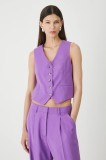 Medicine vestă culoarea violet, un singur rand de nasturi