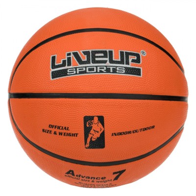 Minge Baschet LiveUp, Rubber, Mărime 7, Indoor/Outdoor, Portocaliu foto