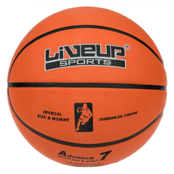 Minge Baschet LiveUp, Rubber, Mărime 7, Indoor/Outdoor, Portocaliu