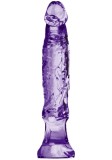 Dildo Anal Starter cu Ventuza, PVC, Mov, 16 cm