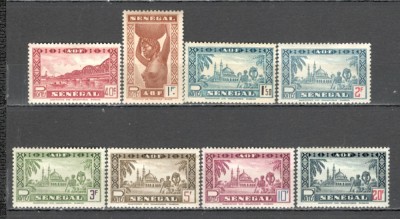 Senegal.1943 Cladiri si femeia africana MS.28 foto