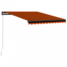 Copertina retractabila manual, portocaliu si maro, 350 x 250 cm GartenMobel Dekor foto