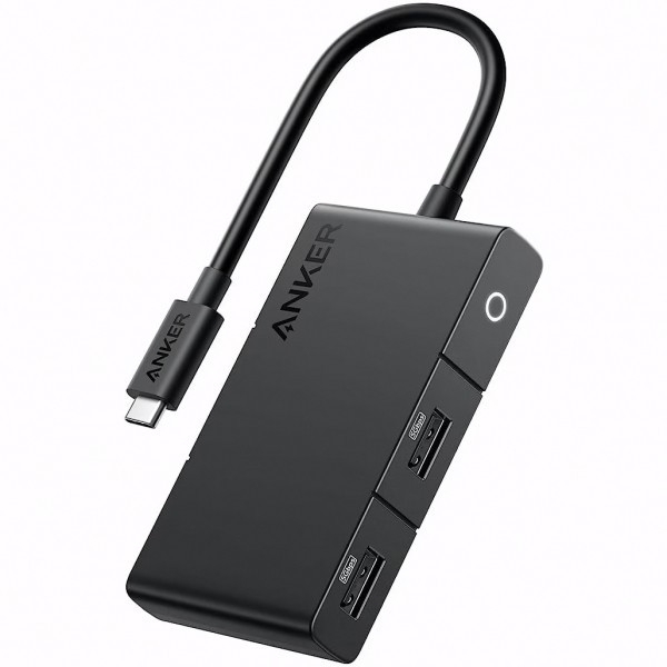 Hub USB-C Anker 332, 2 x USB-A - 2 x USB-C - 1 x HDMI, Negru A8356G11