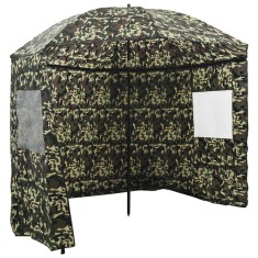 vidaXL Umbrelă pentru Pescuit Camuflaj 240 x 210 cm Poliester Oxford 42006684