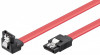 Cablu de date SATA 6 Gb/s, SATA 7-pini tata - SATA 7-pini tata cotit, 0.5m, rosu, Goobay