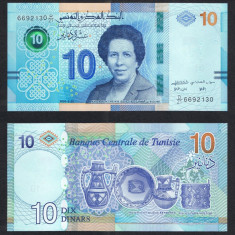 TUNISIA █ bancnota █ 10 Dinars █ 2020 █ P-99 █ UNC █ necirculata