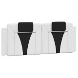 Cumpara ieftin Perna pentru tablie pat, Viana, alb si negru, 120cm, piele artificiala