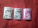 Serie mica Romania 1941 Crucea Rosie , 3 valori sarniera