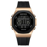 Ceas Bărbați Naviforce 7117 Negru-Bej &ndash; Funcții Multiple, Design Sport, Rezistent la Șocuri, Rezistent la Apă 5ATM
