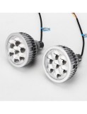 Set 2 proiectore LED 3&quot; pentru faza lunga auto / moto cu lumina de zi DRL 35W, 12V, 3000Lm - i6, Xenon Bright