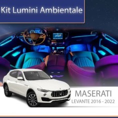 Lumini ambientale Maserati Levante 2016-2022 set complet control telefon sau sistem original CarStore Technology foto