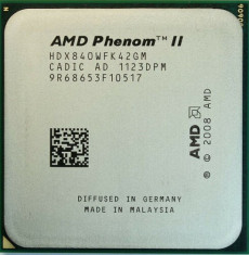 Procesor AMD Quad Core Phenom IIX4 840 3.2GHz socket Am2+ AM3 Am3+ 95W si pasta foto