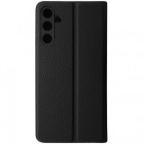 Husa tip carte cu stand, aspect piele neagra, pentru Samsung Galaxy A15 4G, 5G