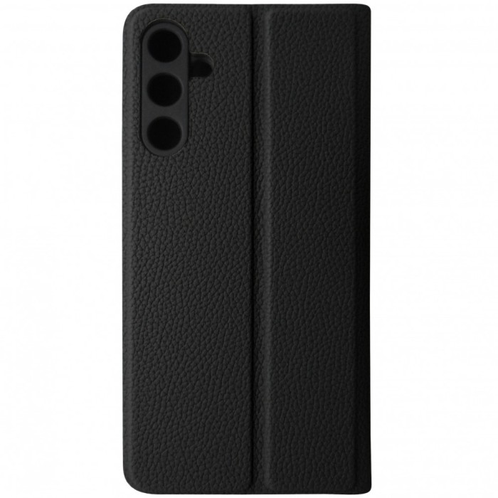 Husa tip carte cu stand, aspect piele neagra, pentru Samsung Galaxy A15 4G, 5G