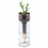 Dispozitiv irigator pentru plante, Esschert, 7.5 x 7.5 x 21 cm, sticla/bumbac/pluta, Esschert Design