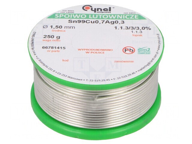 S&acirc;rmă de Lipit fără Plumb 1,5mm 250g
