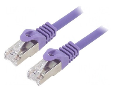 Cablu Patch cord S/FTP 6a LSZH violet 1m 27AWG Cablexpert foto