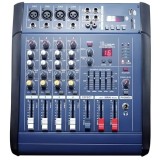 Mixer audio profesional cu amplificare, putere 2x250 W, 4 canale, 16 efecte, egalizator 5 benzi, Bluetooth, USB/MP3 și Sound Card