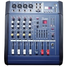 Mixer audio profesional cu amplificare, putere 2x250 W, 4 canale, 16 efecte, egalizator 5 benzi, Bluetooth, USB/MP3 și Sound Card
