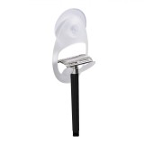 Suport Aparat de Ras, Acrilic, Ventuză, Set 2 Bucăți, Transparent, 10x6 cm, Oem