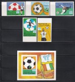 Coasta de Fildes 1978 - Campionatul Mondial de Fotbal - Argentina, Serie NDT + Colita NDT, F. RARE, MNH