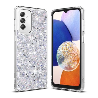 Husa pentru Samsung Galaxy A14 4G / A14 5G - Techsuit Sparkly Glitter - White foto