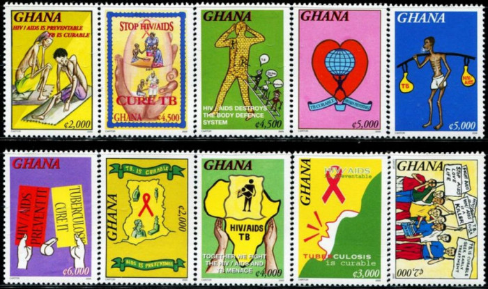 GHANA 2005 MEDICINA LUPTA IMPOTRIVA SIDA