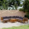 Gossi set mobilier gradina cu perne, 9 piese, lemn masiv de acacia