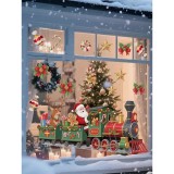 Cumpara ieftin Sticker/Autocolant Craciun cu Trenul lui Mos Craciu 30x60cm - 200909