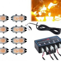 Set 8 stroboscoape 2 LED/unitate 12V MAR512