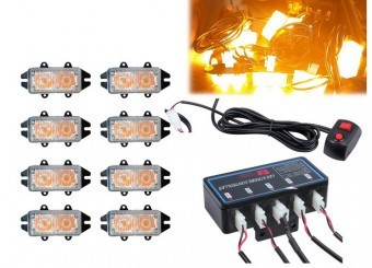 Set 8 stroboscoape 2 LED/unitate 12V MAR512 foto