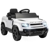 AIYAPLAY Mașină electrică SUV pentru copii Land Rover Defender 12 V Telecomandă Suspensie Pornire lină 2,7-4,5 km/h Alb | Aosom Romania
