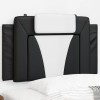 VidaXL Pernă pentru tăblie pat, negru și alb, 90 cm, piele artificială