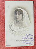 Carte postala, femeie cu marama, 1905