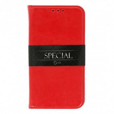 HUSA FLIP CARTE / STAND SAMSUNG GALAXY J800 J8 (2018) INCH.MAGNETICA ROSU foto